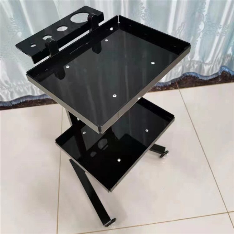 Diant silver hand carts trolleys steel salon tool cart with wheels