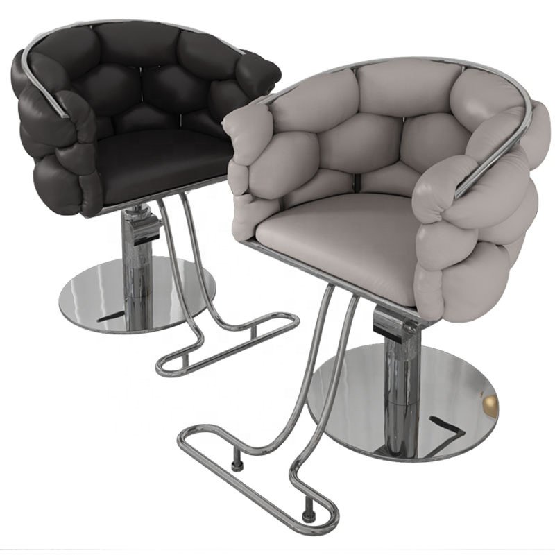 Hot Sale Barber Chair Cheap Portable Leather Gold metal nail chair beauty salon bar chairs Simple Style Beauty Furniture