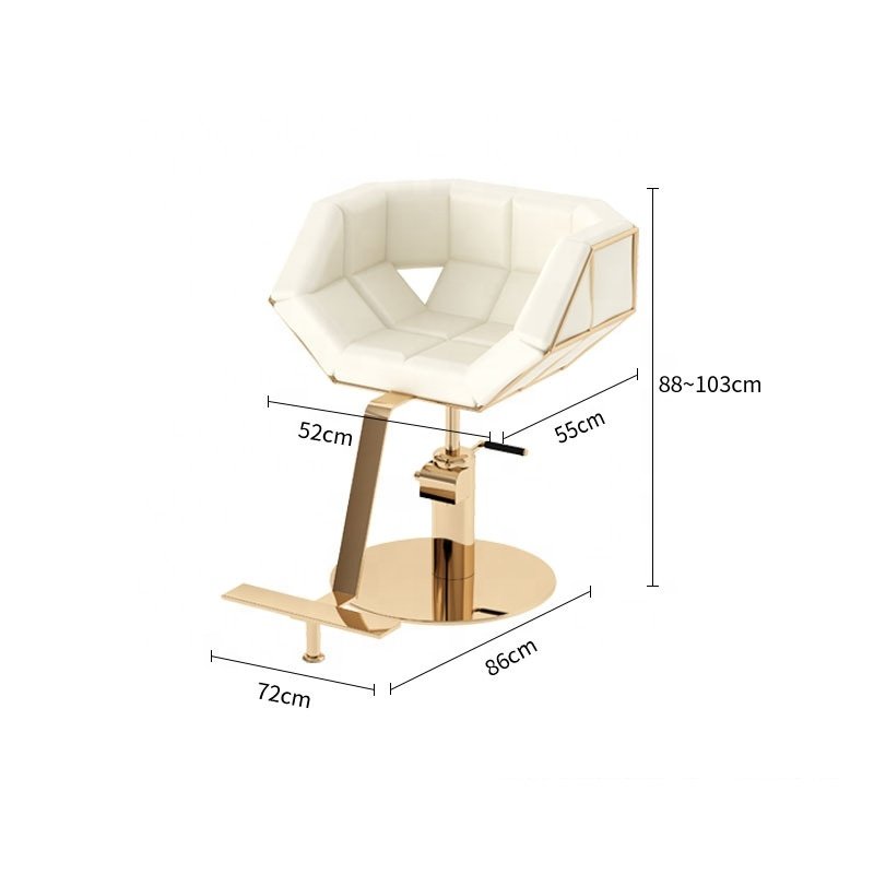 Hot Sale Barber Chair Cheap Portable Leather Gold metal nail chair beauty salon bar chairs Simple Style Beauty Furniture
