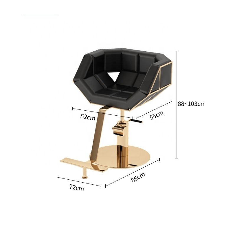 Hot Sale Barber Chair Cheap Portable Leather Gold metal nail chair beauty salon bar chairs Simple Style Beauty Furniture