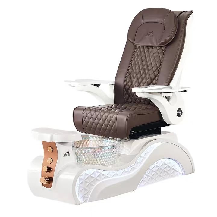 Luxury Massage Foot Bath chair 4 Motor Control With LED Light Pedicure chair Customizable Logo For Beauty Shop