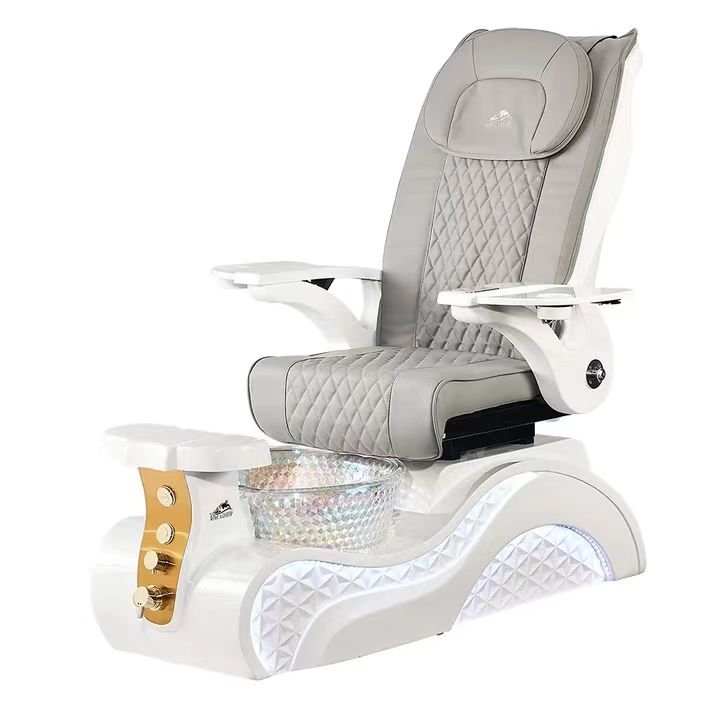 Luxury Massage Foot Bath chair 4 Motor Control With LED Light Pedicure chair Customizable Logo For Beauty Shop