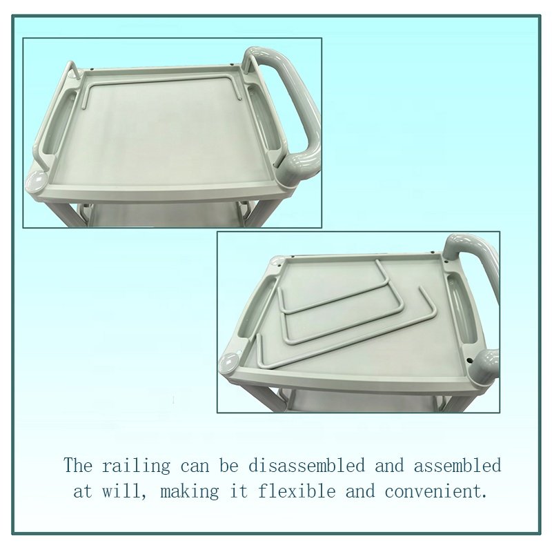 Beauty Hair Instrument Tray Cart Rolling Salon Spa Trolley Cart ABS Tray Stand Salon Trolley Cart Organizer With Wheel