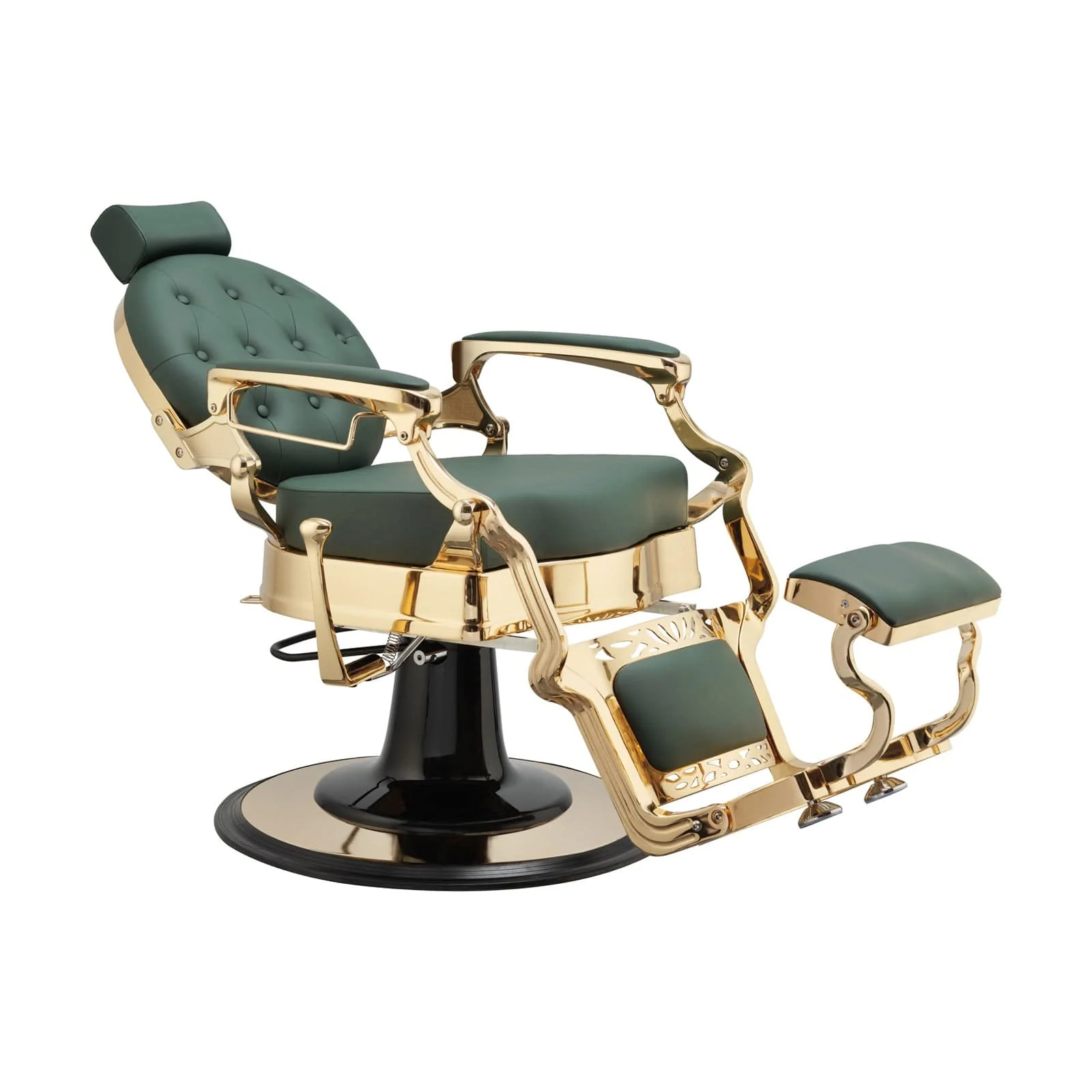 golden retro barber chair for hair salon