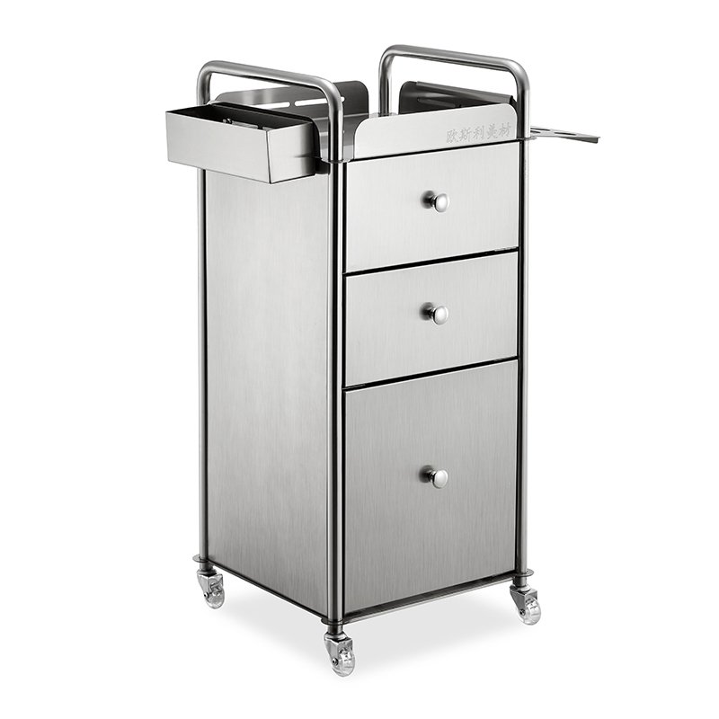 Hot selling salon stainless steel metal high quality cart can be customized color high end luxury trolley