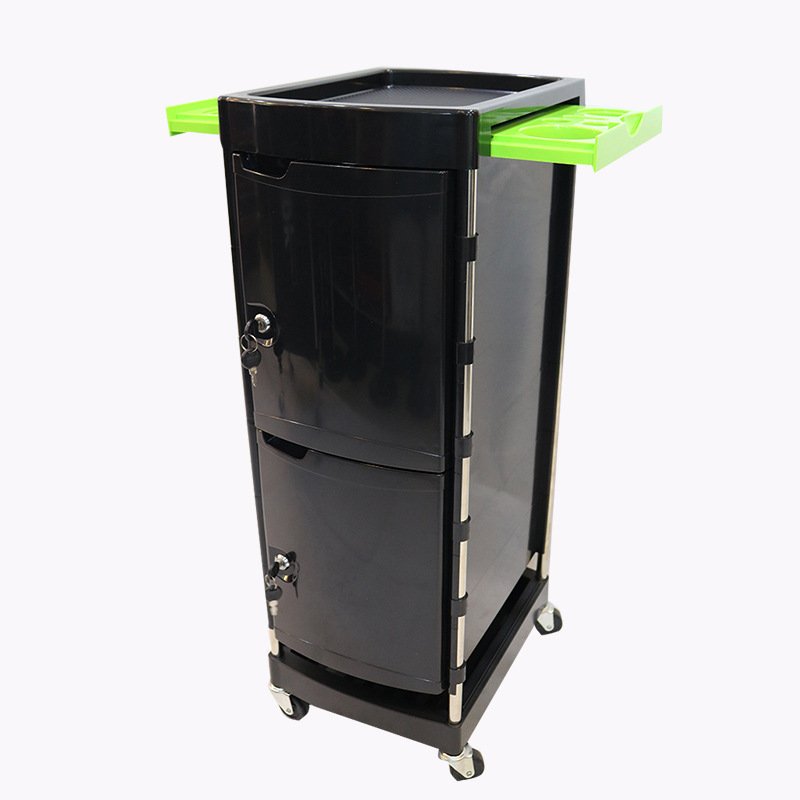 Cheap Beauty Salon Furniture Hair Salon Trolley Cart Hair Styling Iron with Plastic Traditional 2pcs/ctn 4 Wheels Painting Black
