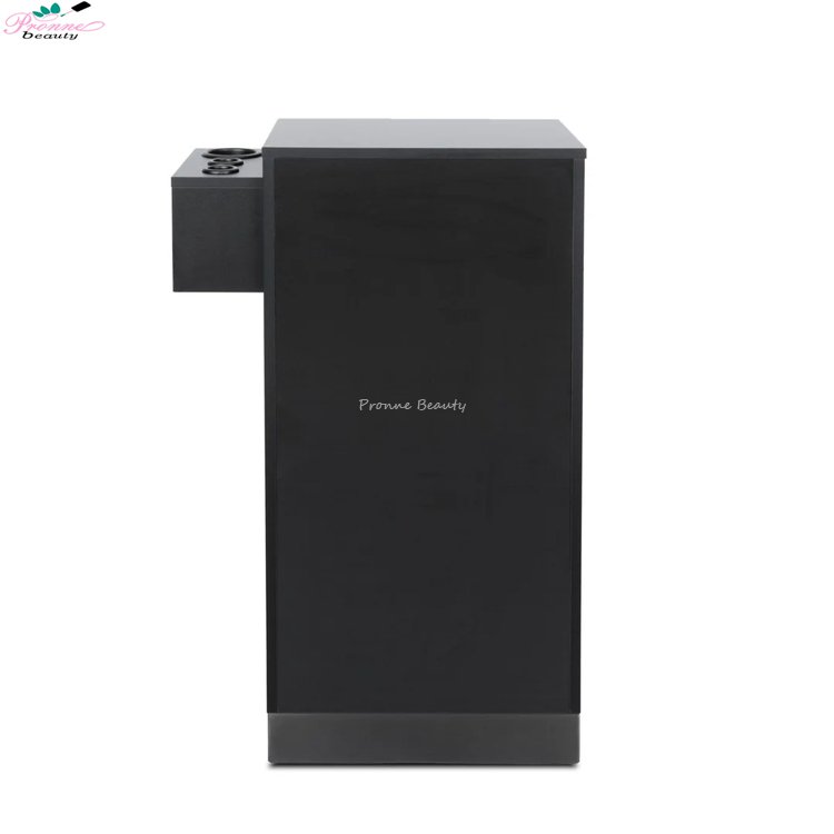 Wholesale modern luxury black salon cart 4 drawers beauty salon trolley price cheap