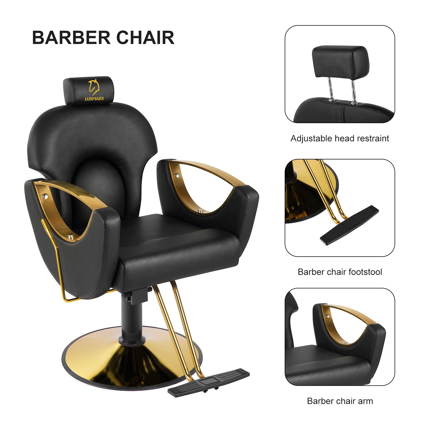 Cheap prices professional luxury reclining hydraulic barber shop chairs