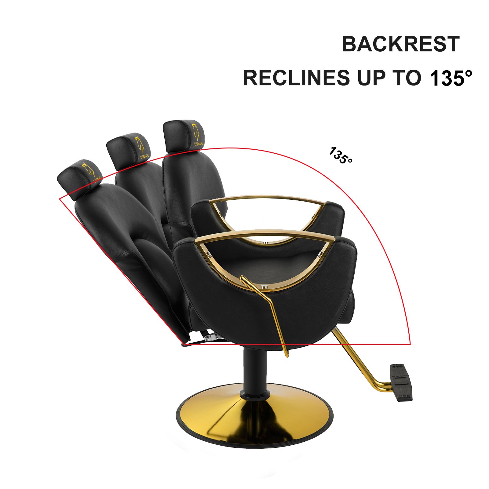 Cheap prices professional luxury reclining hydraulic barber shop chairs