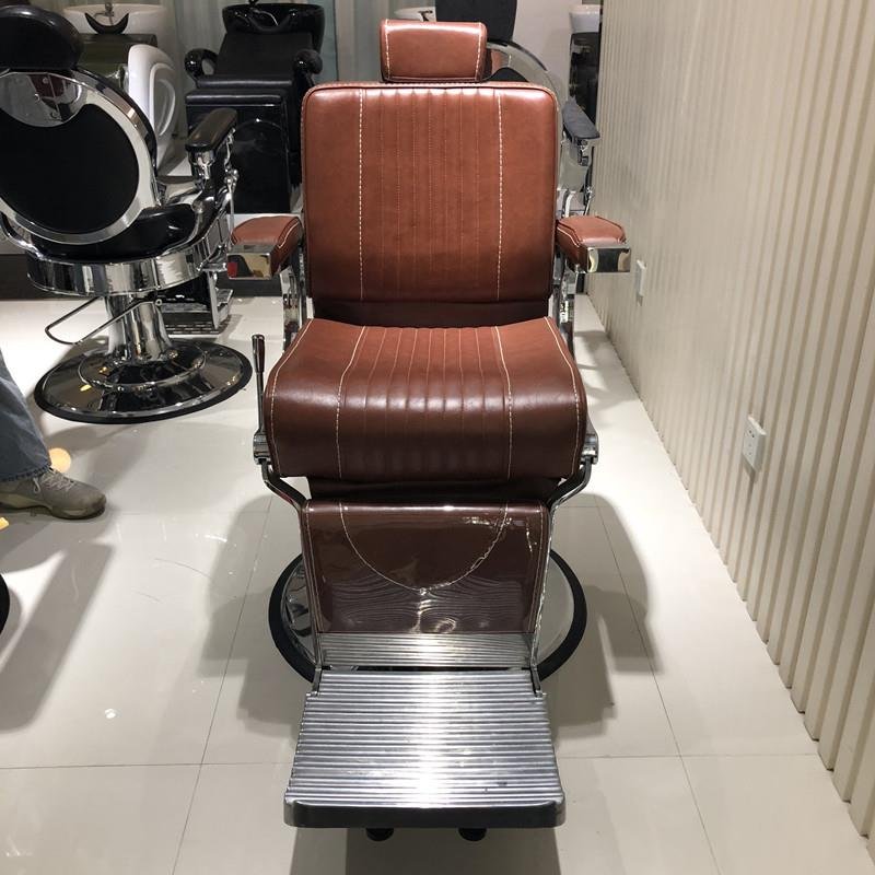 Barber big chair manufacturers direct export put retro rotary lift hair shaving chair hair salon oil head chair