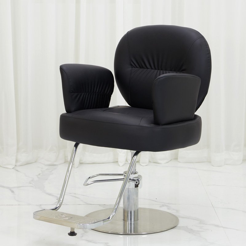 Modern Hairdresser Chair for Barber Shops and Salons Home and Hotel Dedicated Leather Metal Steel Furniture Iron Steel Frame