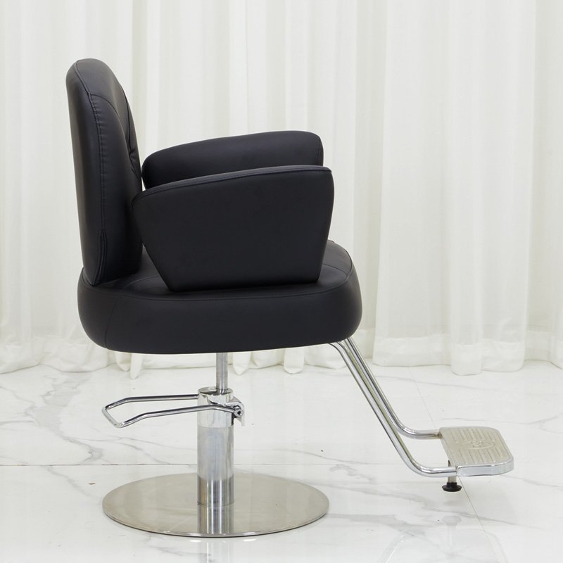Modern Hairdresser Chair for Barber Shops and Salons Home and Hotel Dedicated Leather Metal Steel Furniture Iron Steel Frame