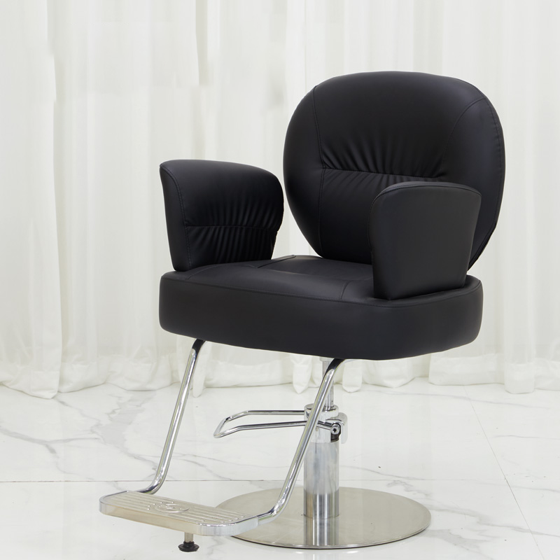Modern Hairdresser Chair for Barber Shops and Salons Home and Hotel Dedicated Leather Metal Steel Furniture Iron Steel Frame