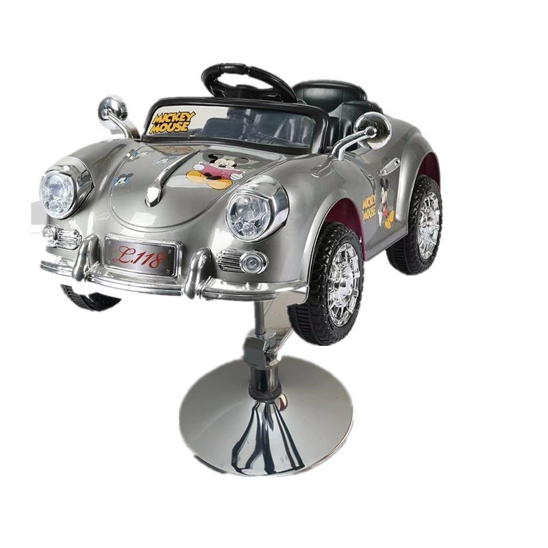 Latest Cartoon Design Salon Furniture With Toy Cars Swivelling Children Barber Chair Barber Shop Salon Chair