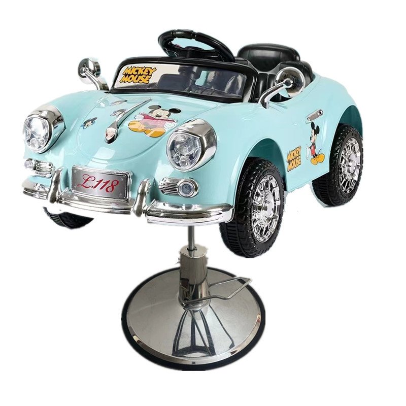 Latest Cartoon Design Salon Furniture With Toy Cars Swivelling Children Barber Chair Barber Shop Salon Chair
