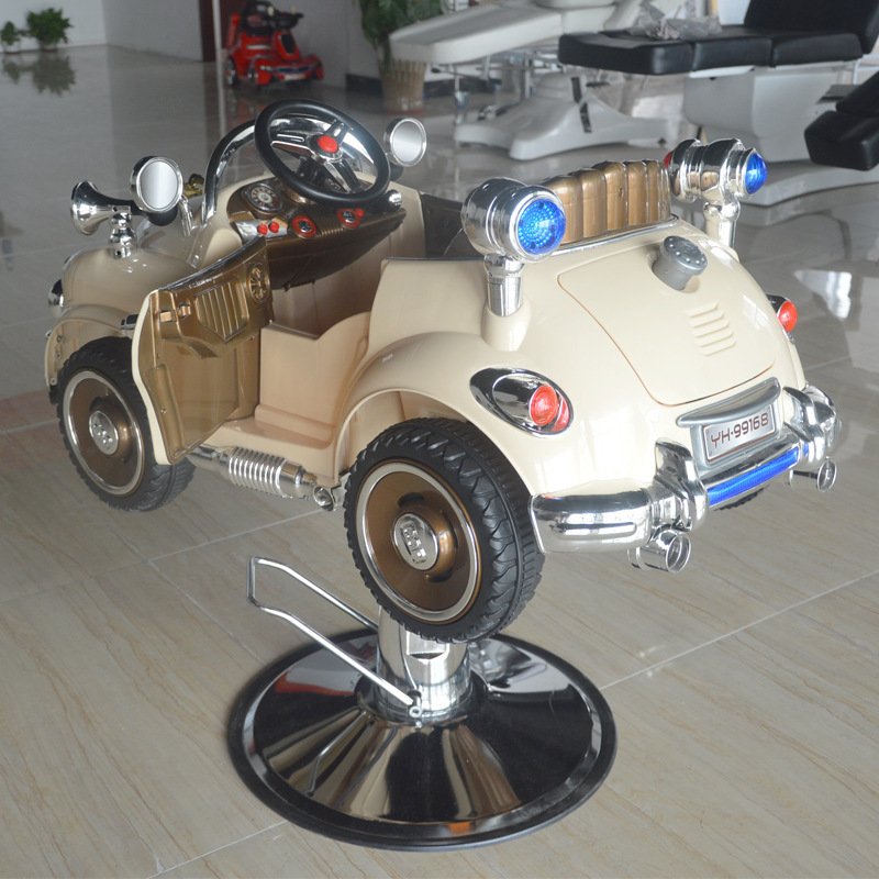 Latest Cartoon Design Salon Furniture With Toy Cars Swivelling Children Barber Chair Barber Shop Salon Chair