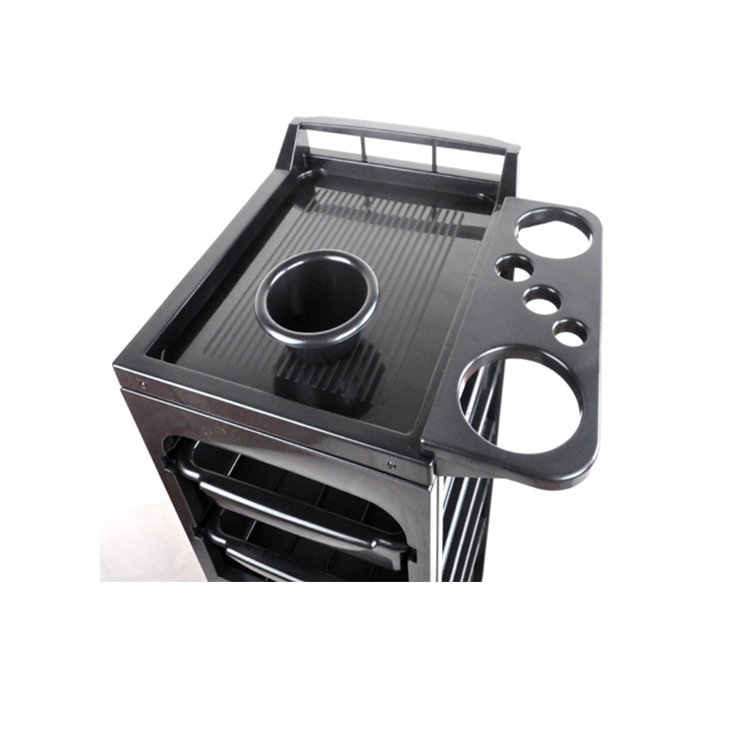Wholesale New Barber Salon Cart Black Rolling Trolley Trolley Cart Beauty Salon Hairdressing Salon Trolleys