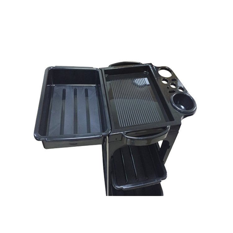 Wholesale New Barber Salon Cart Black Rolling Trolley Trolley Cart Beauty Salon Hairdressing Salon Trolleys