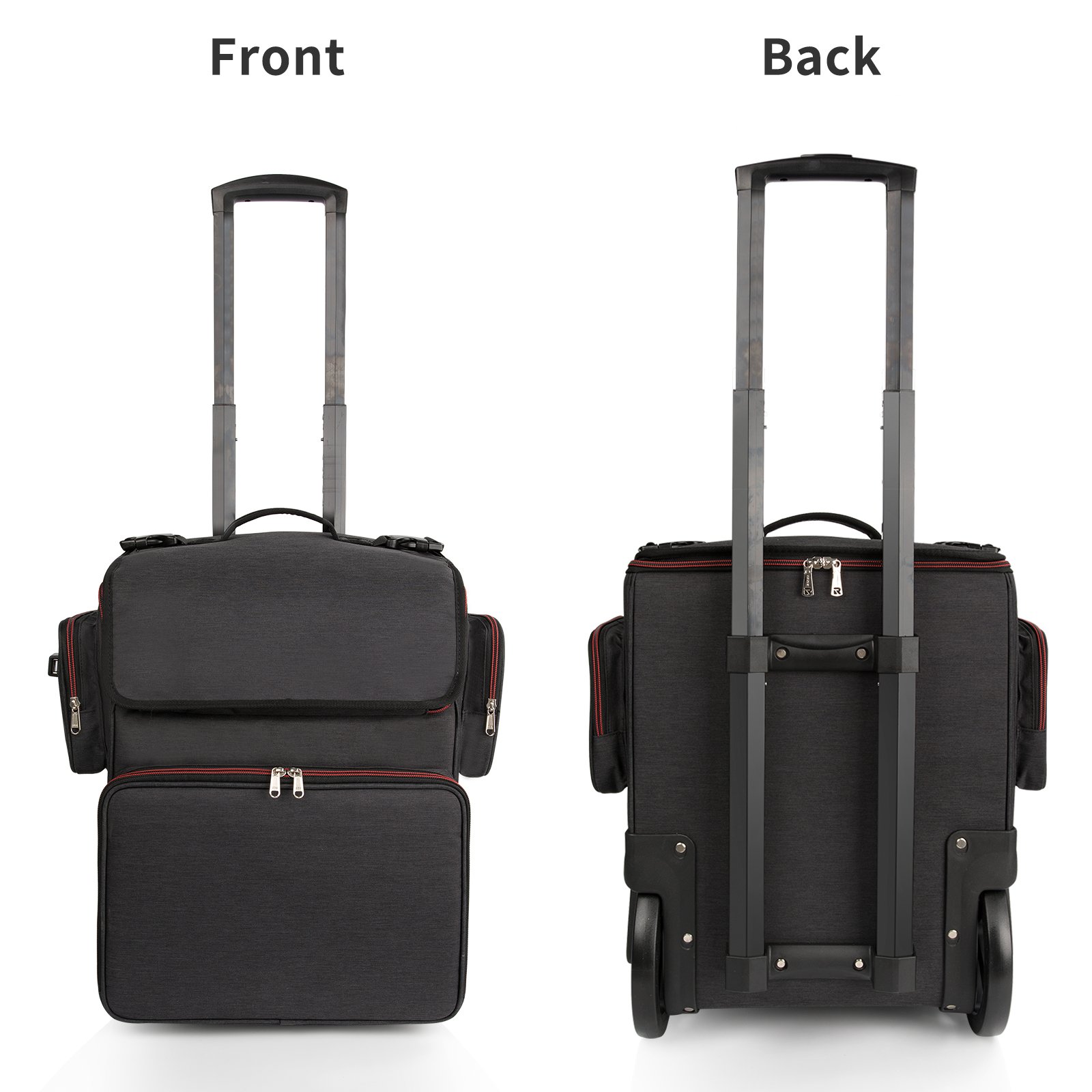 Relavel Hair Styling Beauty Salon Box Trolley Makeup Travel Case Barber Storage Hairdressing Organizer with Anti-scalding Layer