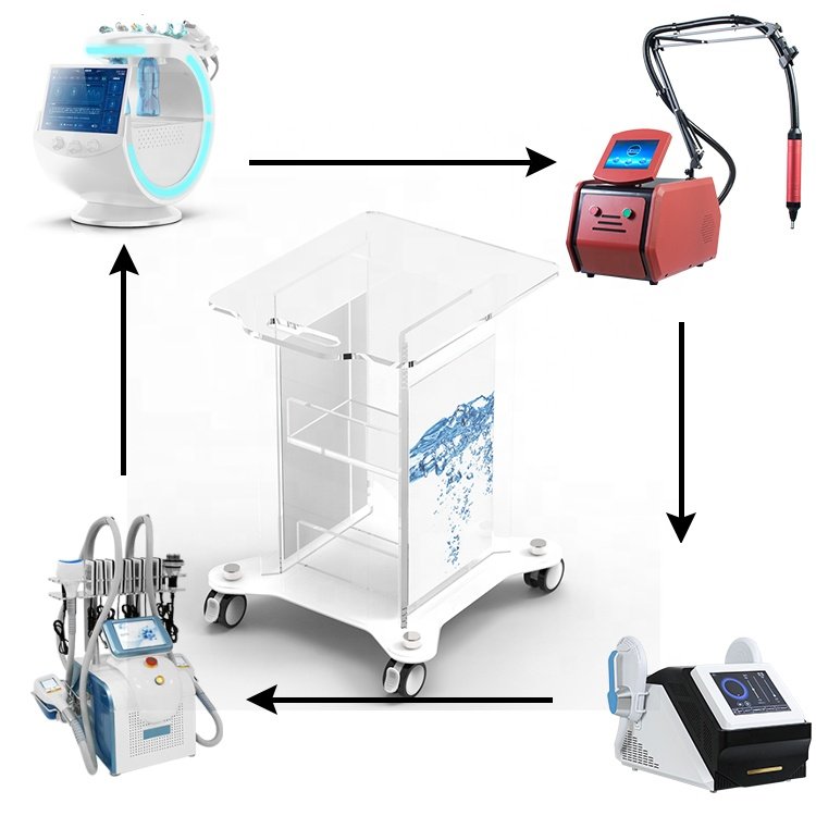 Drop shipping very popular Acrylic Beauty Cart Trolley Cart Beauty Salon facial Cart Beauty