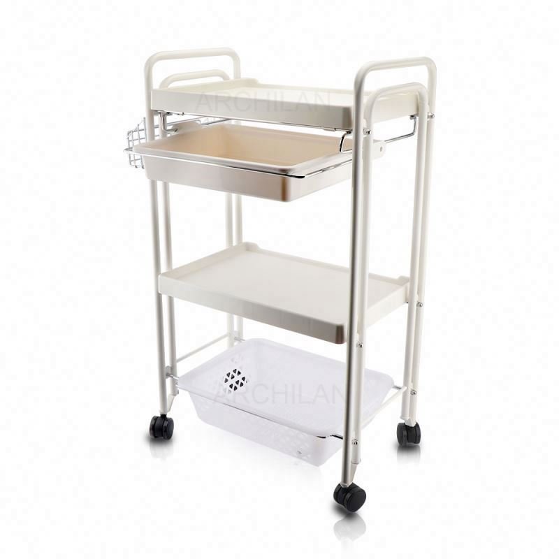 4 rounds tool trolley with tools beauty salon trolley