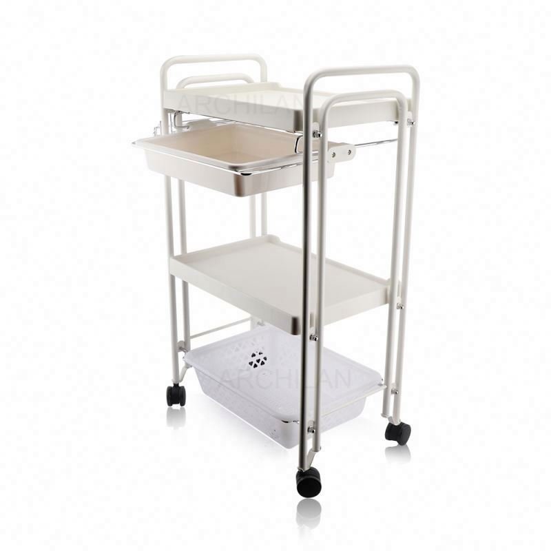 4 rounds tool trolley with tools beauty salon trolley