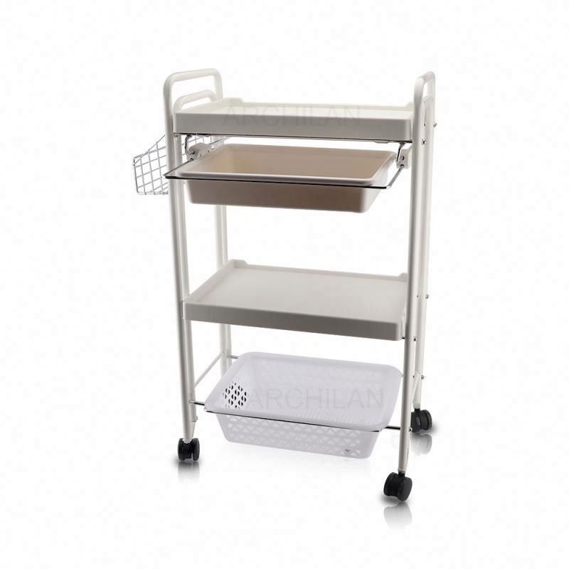 4 rounds tool trolley with tools beauty salon trolley
