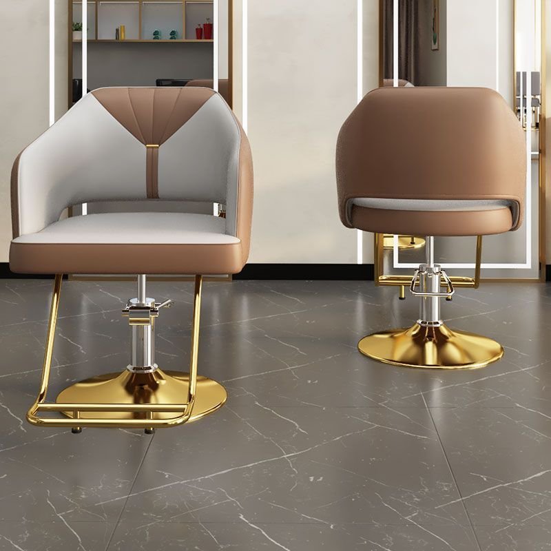Successor wholesale gold salon chairs modern beauty salon furniture eyelash spa acrylic salon chair metal base