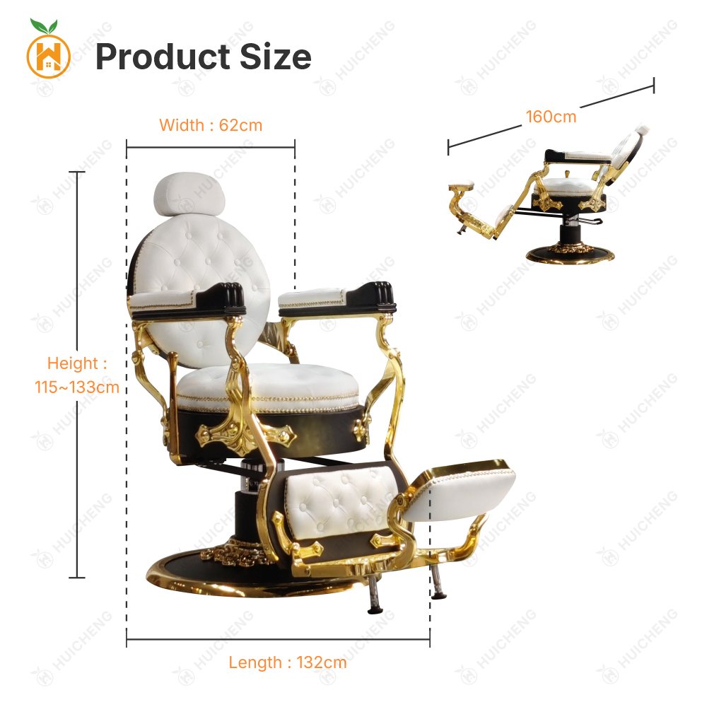 Hot Selling Foldable Adjustable High Seat Barber Chair With Pedal Back Put Down BC8829A