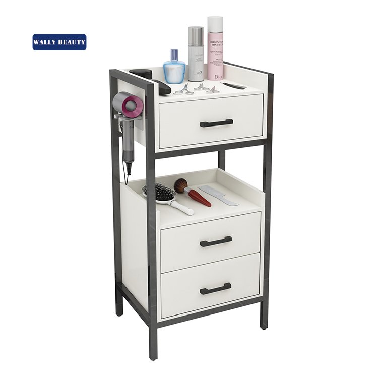 Wallybeauty Beauty SPA Hair Salon Cabinet Rose Gold Drawers Salon Trolley Cart With Wheels