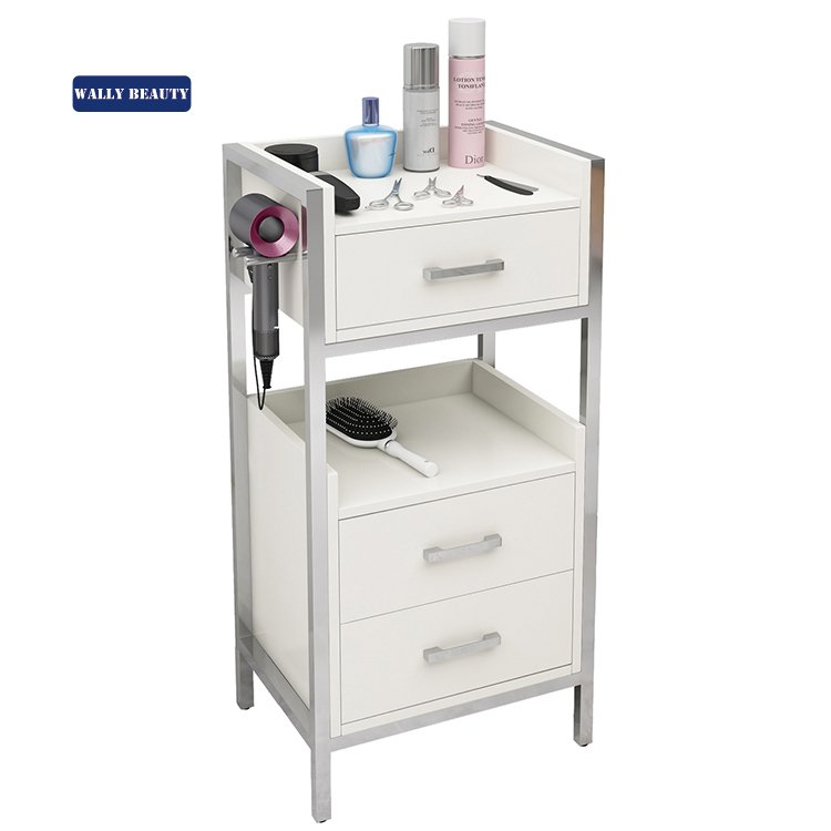 Wallybeauty Beauty SPA Hair Salon Cabinet Rose Gold Drawers Salon Trolley Cart With Wheels