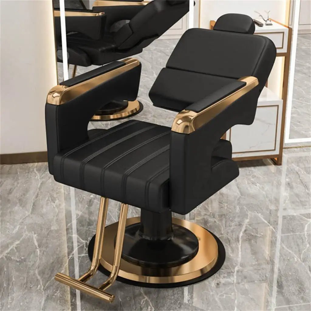 Barbershop Salon Perm Hair Chair Salon Barber Chair Adjustable Rotary Lift Half Chaise Chair Cross Border Home