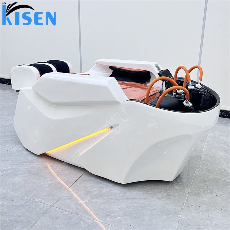 Kisen Popular salon massage shampoo bed chair electric shampoo massage table for beauty hair salon spa with head therapay