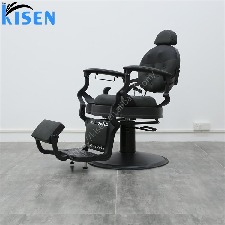 Kisen New Modern Luxury Shampoo Electric Salon Chairs Barber Massage Hair Cutting Chairs Barbershop Hair Beauty Salon for Sale