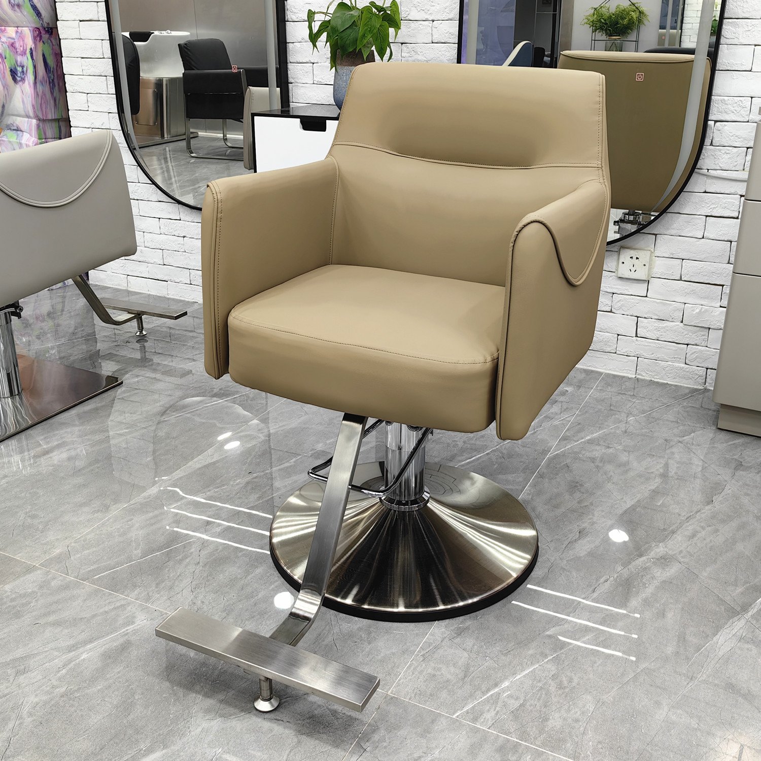 Hairdressing Equipment Barbershop Leather Salon Chair Styling Furniture Hair Cutting Barber Shop Chairs For Hair Stylist