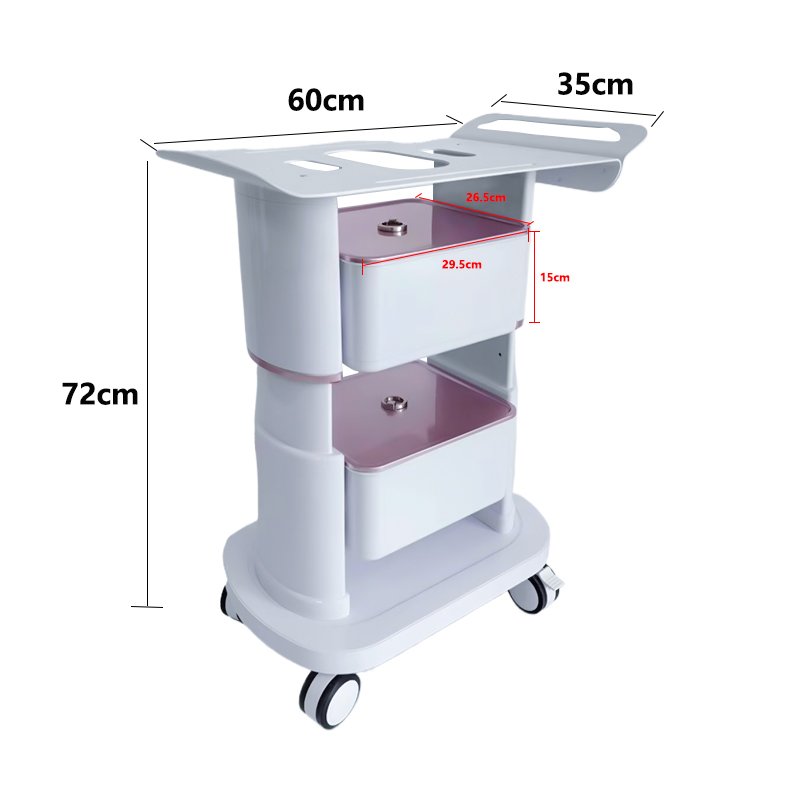 New Beauty Salon Multifunctional salon spa trolley storage cart With two drawers coloring beauty
