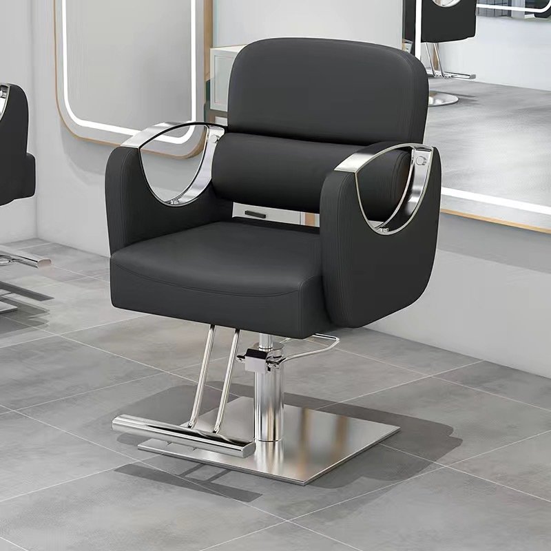 Modern White Leather Styling Chair Unique Design Portable Beauty Salon Barber Chair PU Synthetic Leather Base Massage Gym Use