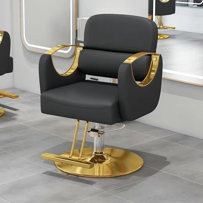 Modern White Leather Styling Chair Unique Design Portable Beauty Salon Barber Chair PU Synthetic Leather Base Massage Gym Use