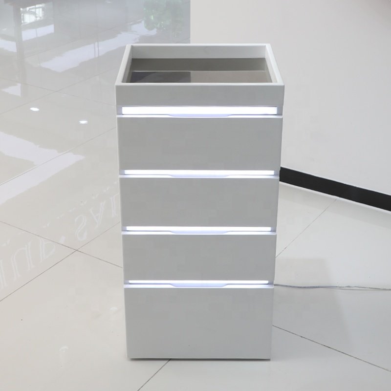 New barber shop cabinet tool table hairdresser special shelf hairdressing floor mirror table cabinet