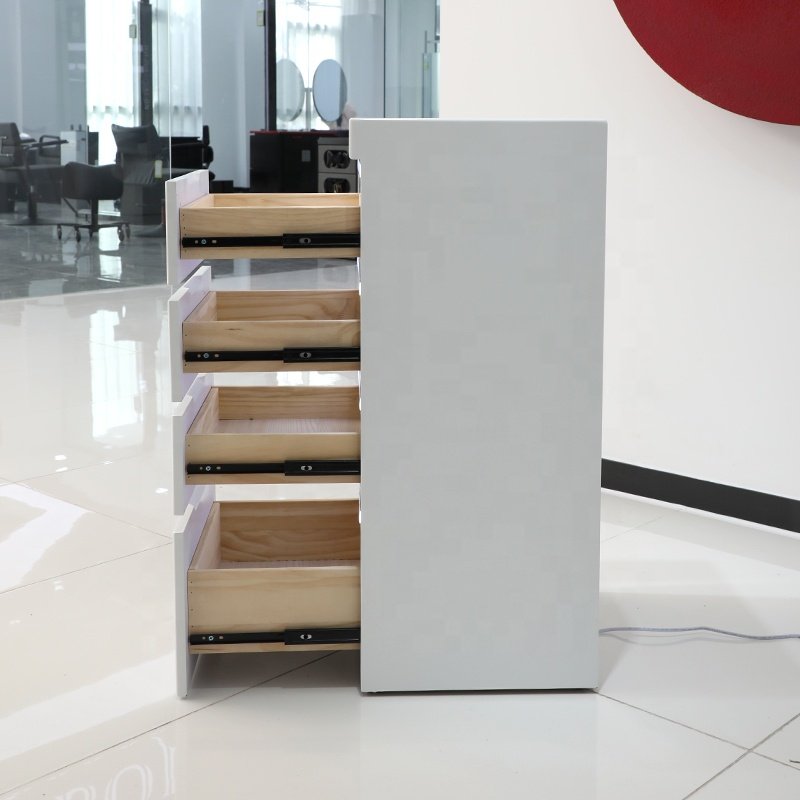 New barber shop cabinet tool table hairdresser special shelf hairdressing floor mirror table cabinet