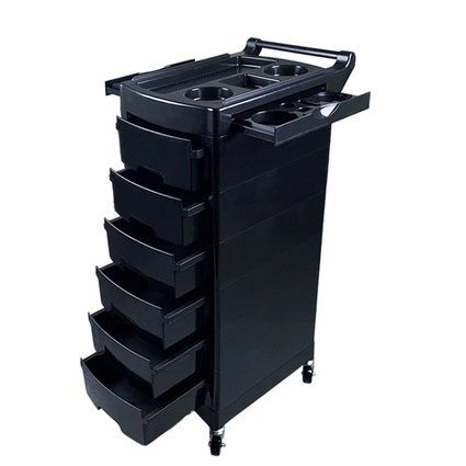 Wholesale China Salon Furniture Barber Trolley Black Hair Stylist Salon Tray Trolley Beauty Hairdressing Cart