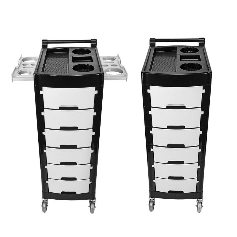 Wholesale China Salon Furniture Barber Trolley Black Hair Stylist Salon Tray Trolley Beauty Hairdressing Cart