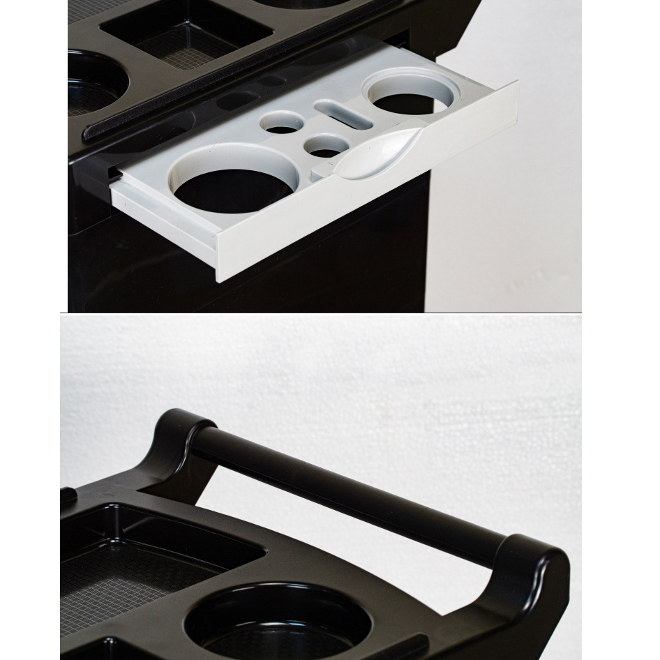Wholesale China Salon Furniture Barber Trolley Black Hair Stylist Salon Tray Trolley Beauty Hairdressing Cart