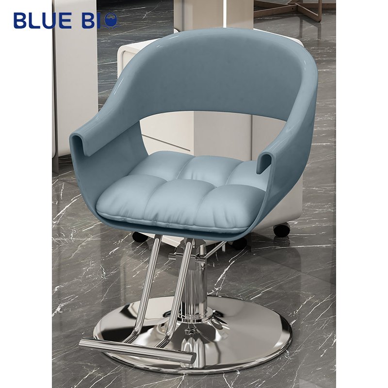 Salon Beauty Hair Barber Chair Stainless Steel Hair Chair Waiting Hair Salon Adjustable Ironing Dyeing Chair