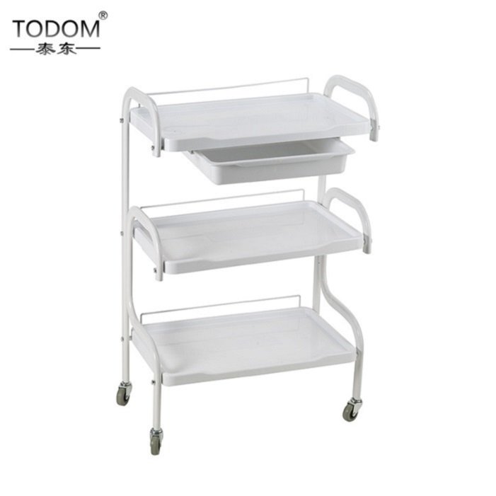 Best selling beauty salon equipment barber hairdressing trolley with plastic drawers nail salon furniture