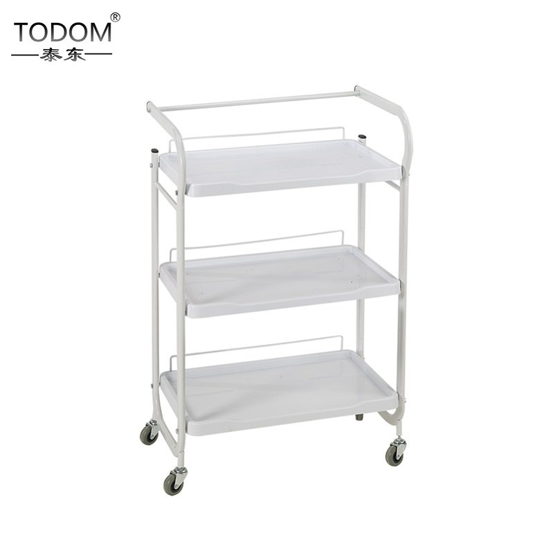 Best selling beauty salon equipment barber hairdressing trolley with plastic drawers nail salon furniture