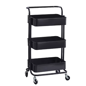 Wholesale White 3 Layers Beauty Salon Auxiliary Cart Trolly Organizer Cart With Spa Wheels