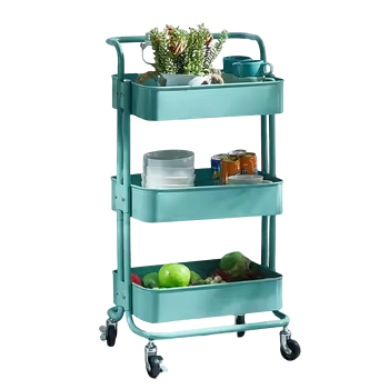 Wholesale White 3 Layers Beauty Salon Auxiliary Cart Trolly Organizer Cart With Spa Wheels
