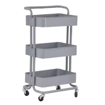 Wholesale White 3 Layers Beauty Salon Auxiliary Cart Trolly Organizer Cart With Spa Wheels