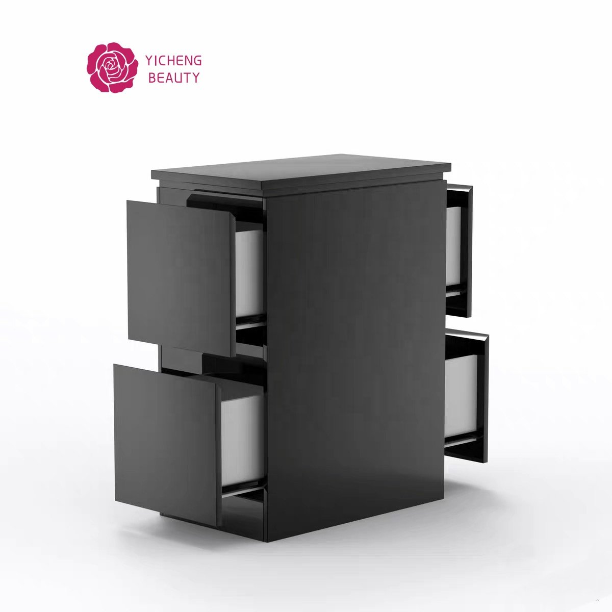 Yicheng Beauty Hairdressing SPA Cart Organizer Multi-function Manicure Cart Storage Holders Metal Salon Trolley Equipment